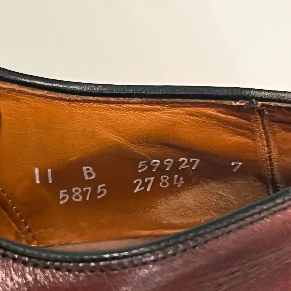 Allen Edmonds Park Avenue Brown Leather Cap-Toe Oxford Dress Shoes 11B 1USA